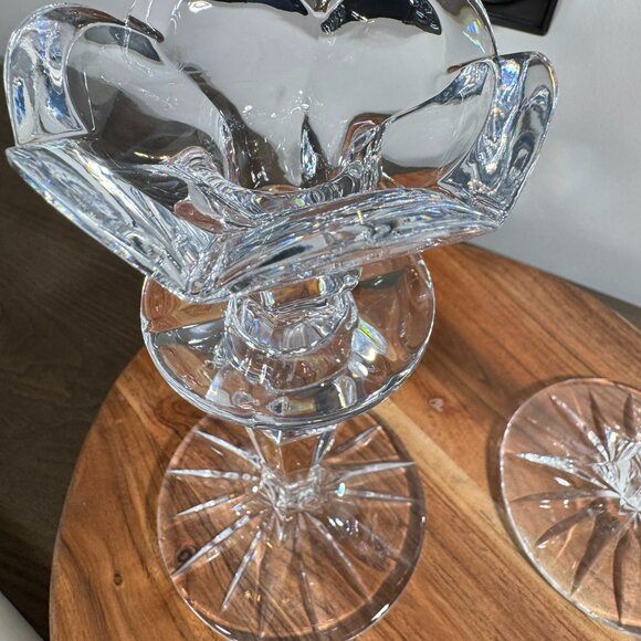 Elegant Clear Crystal Taper Candle Holders — Pair - Picture 12 of 14